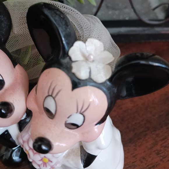 Vintage Disney China Mickey and Minnie Wedding Figurine - Picture 8 of 10
